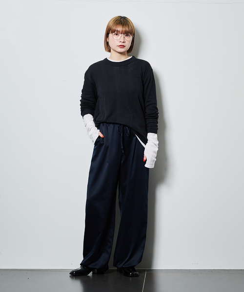 CITYSHOP（シティーショップ）の「SATIN EASY パンツ（その他パンツ・レディース・ベージュ/ネイビー・36/38）」の10枚目の写真