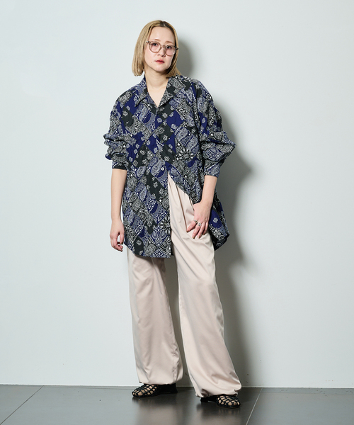 CITYSHOP（シティーショップ）の「SATIN EASY パンツ（その他パンツ・レディース・ベージュ/ネイビー・36/38）」の11枚目の写真