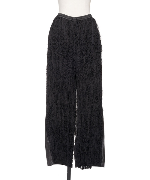 muller of yoshiokubo（ミュラーオブヨシオクボ）の「muller of yoshiokubo ミュラーオブヨシオクボ / RUFFLE CHIFFON PANTS ラッフルフリンジシフォンパンツ / MLS26410（その他パンツ・レディース・ブラック/アイボリー/ブルー・36）」の14枚目の写真