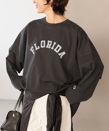 別注【Champion/チャンピオン】16s/1 Jersey L/S Bleach Wash:カットソー