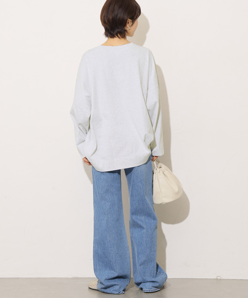 Champion(チャンピオン)の「別注【Champion/チャンピオン】16s/1 Jersey L/S Bleach Wash:カットソー(Tシャツ/カットソー・レディース・ブラック系その他/ベージュ/ライトグレー・FREE)」の14枚目の写真
