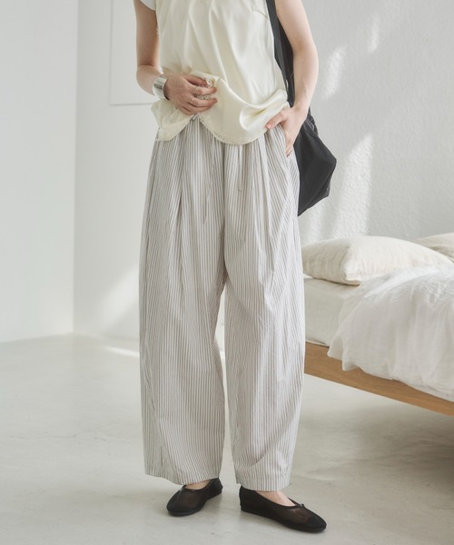 ANGIE（アンジー）の「【セットアップ対応】ストライプイージーパンツ（その他パンツ・レディース・ピンク系その他/ブルー系その他/ホワイト系その他・FREE）」の2枚目の写真
