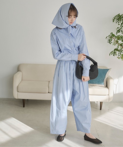 ANGIE（アンジー）の「【セットアップ対応】ストライプイージーパンツ（その他パンツ・レディース・ピンク系その他/ブルー系その他/ホワイト系その他・FREE）」の6枚目の写真