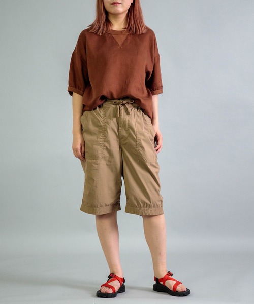 OMNIGOD（オムニゴッド）の「[OMNIGOD womens / オムニゴッド] NCウェザー イージーベーカーショートパンツ（その他パンツ・レディース・オリーブ/ベージュ・1）」の9枚目の写真