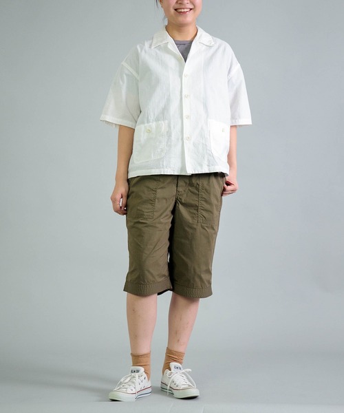 OMNIGOD（オムニゴッド）の「[OMNIGOD womens / オムニゴッド] NCウェザー イージーベーカーショートパンツ（その他パンツ・レディース・オリーブ/ベージュ・1）」の4枚目の写真