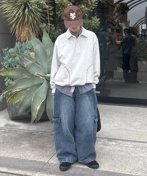 CIAOPANIC TYPY（チャオパニックティピー）の「【UNISEX】裏毛襟付きスウェット（スウェット・レディース・ブラック/グレー/イエロー・MEDIUM/LARGE）」の8枚目の写真