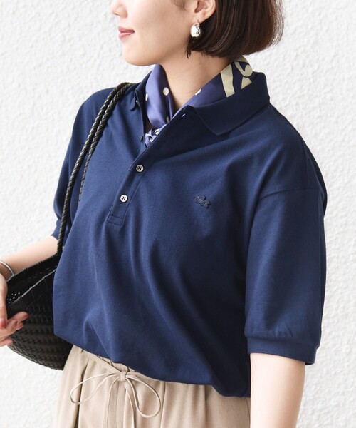LACOSTE(ラコステ)の「【SHIPS別注】LACOSTE:〈洗濯機可能〉ポロシャツ(ポロシャツ・レディース・ネイビー/ホワイト/ピンク/ブラウン/ブラック・ONE SIZE)」の14枚目の写真