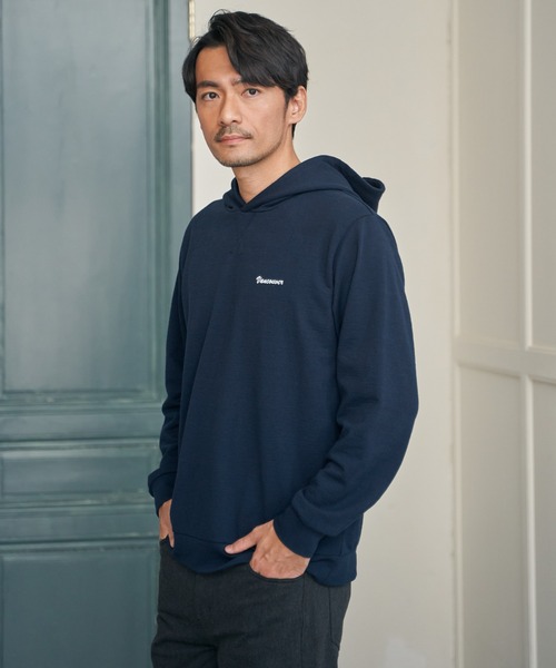 ikka(イッカ)の「ブロックインレイTパーカ(パーカー・メンズ・グリーン/ホワイト/グレー/ネイビー・XL/L/M/S)」の4枚目の写真
