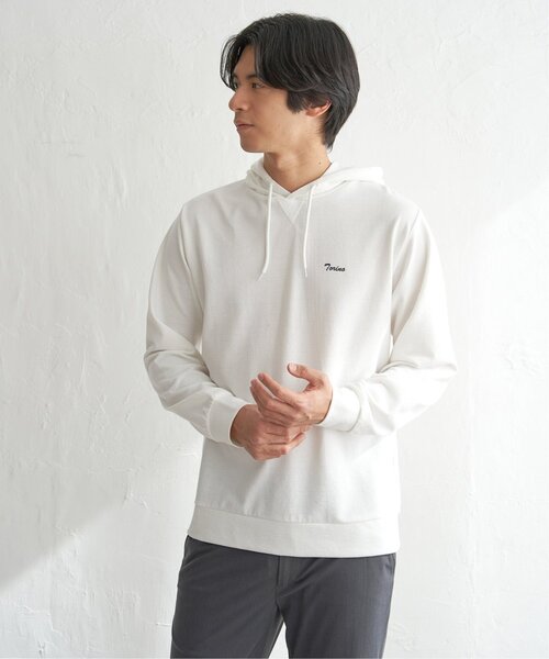 ikka(イッカ)の「ブロックインレイTパーカ(パーカー・メンズ・グリーン/ホワイト/グレー/ネイビー・XL/L/M/S)」の2枚目の写真