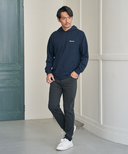 ikka(イッカ)の「ブロックインレイTパーカ(パーカー・メンズ・グリーン/ホワイト/グレー/ネイビー・XL/L/M/S)」の8枚目の写真