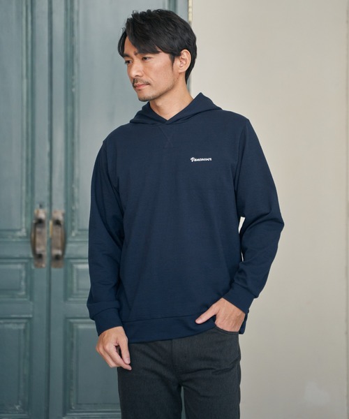 ikka(イッカ)の「ブロックインレイTパーカ(パーカー・メンズ・グリーン/ホワイト/グレー/ネイビー・XL/L/M/S)」の6枚目の写真