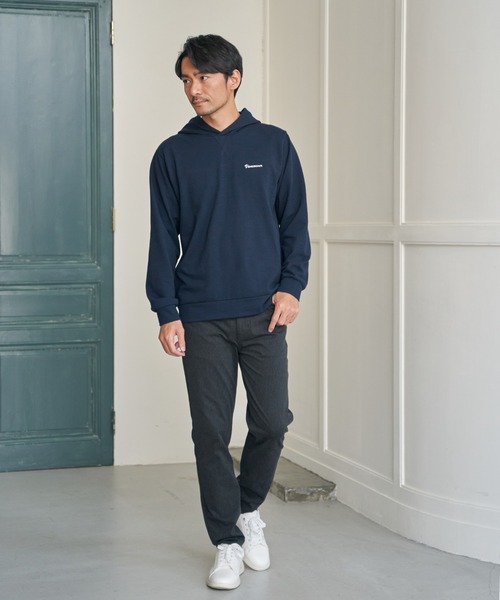 ikka(イッカ)の「ブロックインレイTパーカ(パーカー・メンズ・グリーン/ホワイト/グレー/ネイビー・XL/L/M/S)」の10枚目の写真