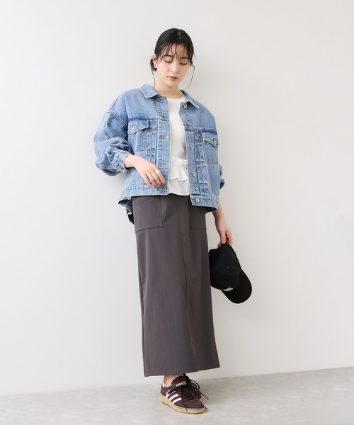 VIS（ビス）の「裾フリルティアードドッキングニット（ニット/セーター・レディース・ベージュ/チャコールグレー/オフホワイト・FREE）」の13枚目の写真