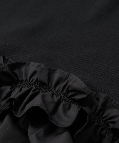 VIS（ビス）の「裾フリルティアードドッキングニット（ニット/セーター・レディース・ベージュ/チャコールグレー/オフホワイト・FREE）」の5枚目の写真