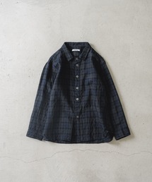 quadro（クオドロ）の「ラミーブラックウオッチ裾ダーツレギュラーシャツ（シャツ/ブラウス）」