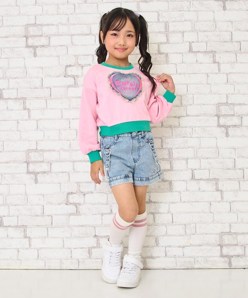 ANAP kids(アナップキッズ)の「ハートバックルデニムショートパンツ(その他パンツ・キッズ・ブラック/ブルー/ピンク・130/120/110)」の12枚目の写真