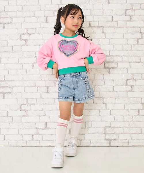 ANAP kids(アナップキッズ)の「ハートバックルデニムショートパンツ(その他パンツ・キッズ・ブラック/ブルー/ピンク・130/120/110)」の13枚目の写真