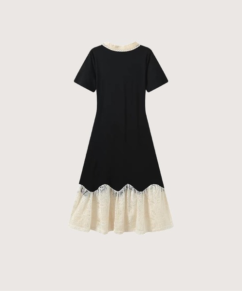 French Lace Stitching Long Dress（ワンピース）｜LA POMME petit