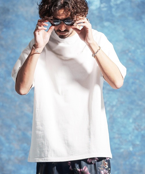 Jih Nunc(ジーヌンク)の「mt10233-ロゴ刺繍ルーズシルエットTシャツ(JIH-R1185)(Tシャツ/カットソー・メンズ・チャコール/ホワイト/ブラック・L/M/S)」の6枚目の写真