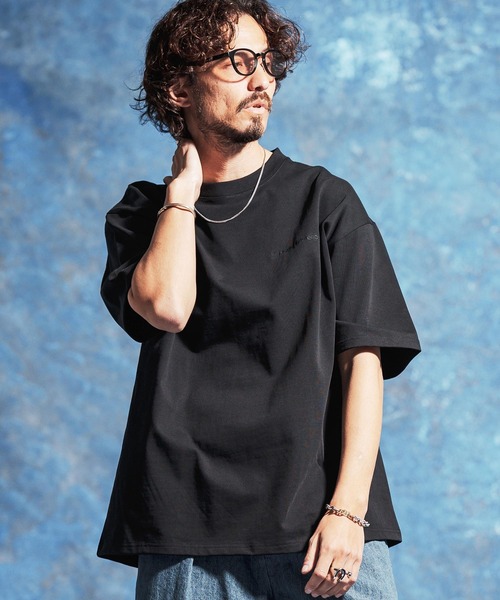 Jih Nunc(ジーヌンク)の「mt10233-ロゴ刺繍ルーズシルエットTシャツ(JIH-R1185)(Tシャツ/カットソー・メンズ・チャコール/ホワイト/ブラック・L/M/S)」の10枚目の写真