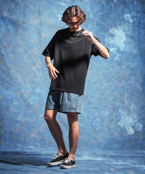 Jih Nunc(ジーヌンク)の「mt10233-ロゴ刺繍ルーズシルエットTシャツ(JIH-R1185)(Tシャツ/カットソー・メンズ・チャコール/ホワイト/ブラック・L/M/S)」の15枚目の写真
