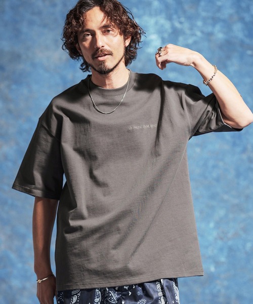 Jih Nunc(ジーヌンク)の「mt10233-ロゴ刺繍ルーズシルエットTシャツ(JIH-R1185)(Tシャツ/カットソー・メンズ・チャコール/ホワイト/ブラック・L/M/S)」の18枚目の写真