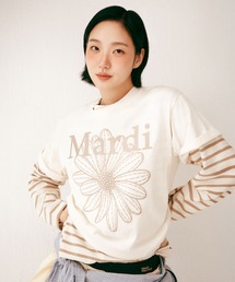 Mardi Mercredi（マルディメクルディ）の「【日本限定カラー】TSHIRT FLOWERMARDI NEEDLEWORK / Tシャツ フラワーマルディ ニードル ワーク（Tシャツ/カットソー）」