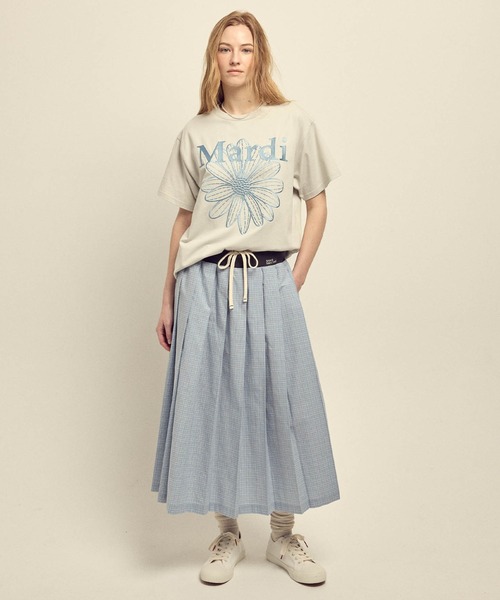 Mardi Mercredi(マルディメクルディ)の「【日本限定カラー】TSHIRT FLOWERMARDI NEEDLEWORK / Tシャツ フラワーマルディ ニードル ワーク(Tシャツ/カットソー・レディース・ホワイト×ネイビー/ネイビー×ホワイト/ライトグレー/ライトベージュ/クリーム/グレー×ピンク/ブルー/グレー系その他・FREE)」の17枚目の写真