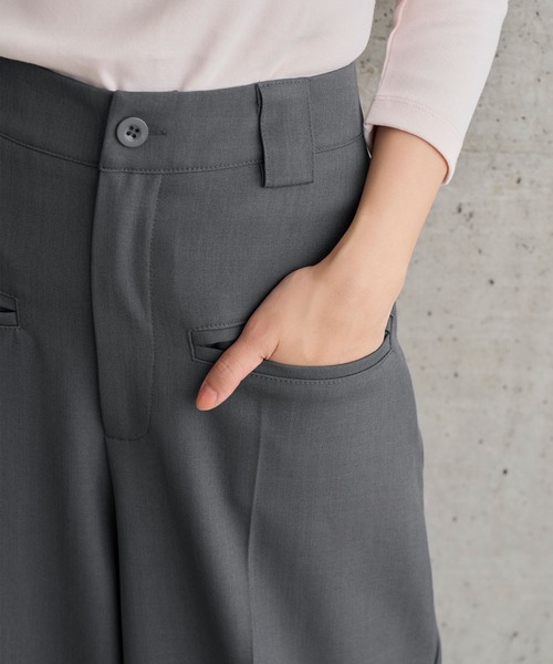 KOBE LETTUCE(コウベレタス)の「デザインポケットワイドパンツ(その他パンツ・レディース・グレー/ベージュ・M)」の3枚目の写真