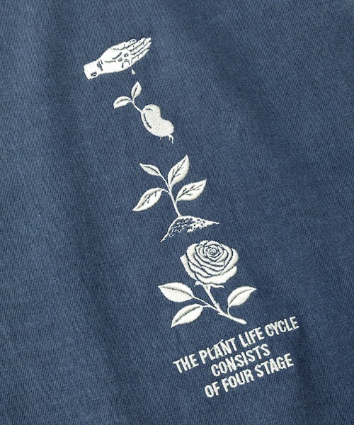 rehacer(レアセル)の「rehacer : Flower Cycle Vintage L/ST-Shirt / フラワーサイクルヴィンテージ ロングスリーブ T shirt(Tシャツ/カットソー・レディース・スミクロ/ネイビー/ホワイト・MEDIUM/SMALL)」の6枚目の写真
