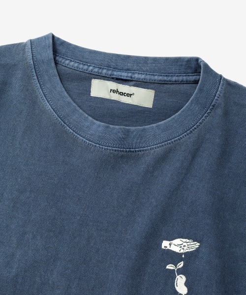 rehacer(レアセル)の「rehacer : Flower Cycle Vintage L/ST-Shirt / フラワーサイクルヴィンテージ ロングスリーブ T shirt(Tシャツ/カットソー・レディース・スミクロ/ネイビー/ホワイト・MEDIUM/SMALL)」の5枚目の写真