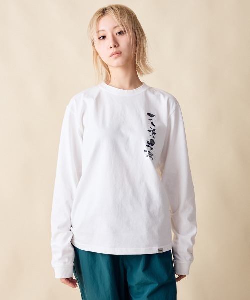 rehacer(レアセル)の「rehacer : Flower Cycle Vintage L/ST-Shirt / フラワーサイクルヴィンテージ ロングスリーブ T shirt(Tシャツ/カットソー・レディース・スミクロ/ネイビー/ホワイト・MEDIUM/SMALL)」の15枚目の写真
