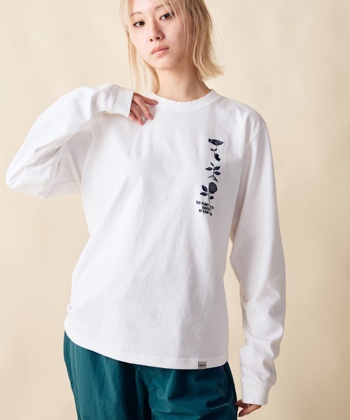 rehacer(レアセル)の「rehacer : Flower Cycle Vintage L/ST-Shirt / フラワーサイクルヴィンテージ ロングスリーブ T shirt(Tシャツ/カットソー・レディース・スミクロ/ネイビー/ホワイト・MEDIUM/SMALL)」の14枚目の写真