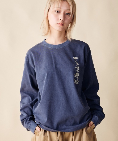 rehacer(レアセル)の「rehacer : Flower Cycle Vintage L/ST-Shirt / フラワーサイクルヴィンテージ ロングスリーブ T shirt(Tシャツ/カットソー・レディース・スミクロ/ネイビー/ホワイト・MEDIUM/SMALL)」の22枚目の写真