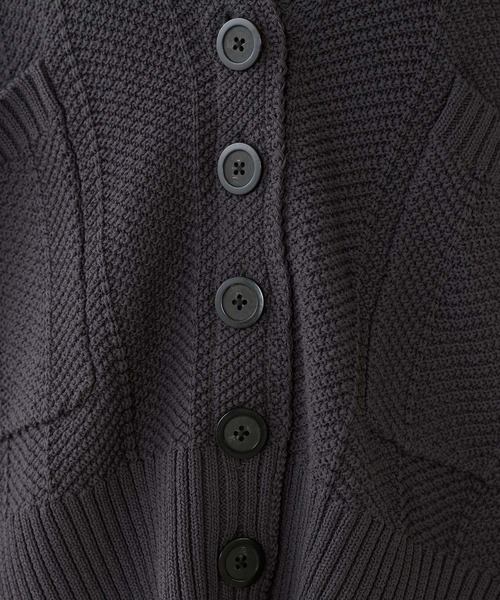 marmors（マルモア）の「【marmors】ヘリンボーンニットカーディガン（カーディガン/ボレロ・レディース・チャコールグレー/ベージュ・36）」の3枚目の写真
