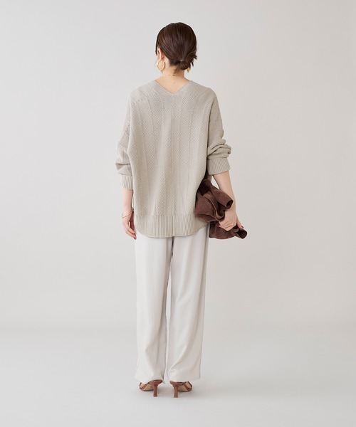 marmors（マルモア）の「【marmors】ヘリンボーンニットカーディガン（カーディガン/ボレロ・レディース・チャコールグレー/ベージュ・36）」の13枚目の写真