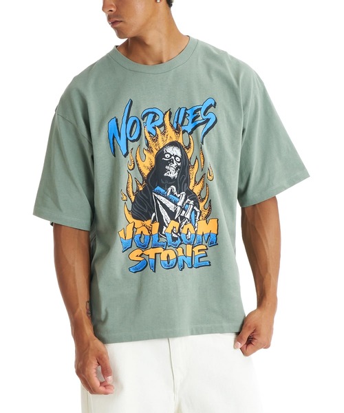 VOLCOM（ボルコム）の「VOLCOM/ボルコム メンズ 半袖 Tシャツ VST261007（Tシャツ/カットソー・メンズ・セージグリーン/ホワイト/ブラック・M/L）」の8枚目の写真