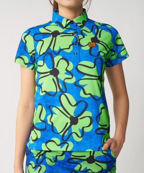 Loudmouth（ラウドマウス）の「LOUDMOUTH/ラウドマウス ゴルフウェアプレミアムカノコ 吸汗速乾 UVカット 接触冷感 柄 半袖シャツ（Tシャツ/カットソー・レディース・その他1/その他2/その他3/その他/その他4・L/M/LL/S）」の2枚目の写真