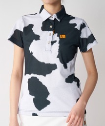 LOUDMOUTH/ラウドマウス ゴルフウェアプレミアムカノコ 吸汗速乾 UVカット 接触冷感 柄 半袖シャツ