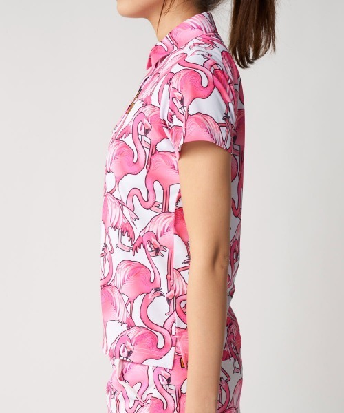 Loudmouth（ラウドマウス）の「LOUDMOUTH/ラウドマウス ゴルフウェアプレミアムカノコ 吸汗速乾 UVカット 接触冷感 柄 半袖シャツ（Tシャツ/カットソー・レディース・その他1/その他2/その他3/その他/その他4・L/M/LL/S）」の21枚目の写真