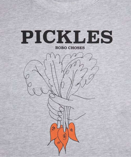 BOBO CHOSES（ボボショーズ）の「Bunch Of Vegetables 半袖Tシャツ【キッズ（Tシャツ/カットソー・キッズ・グレー・130/120/100/110）」の3枚目の写真