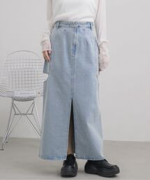 RETRO GIRL | スリットデザインデニムSK(デニムスカート)