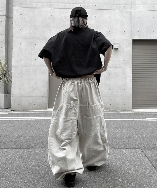 YACA(ヤーカ)の「Loose Denim Pigment PT/ルーズデニムピグメントパンツ【unisex item】(チノパンツ・レディース・チャコールグレー/ブラウン/アイボリー・FREE)」の7枚目の写真