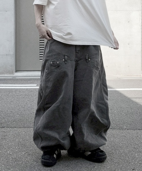 YACA(ヤーカ)の「Loose Denim Pigment PT/ルーズデニムピグメントパンツ【unisex item】(チノパンツ・レディース・チャコールグレー/ブラウン/アイボリー・FREE)」の14枚目の写真