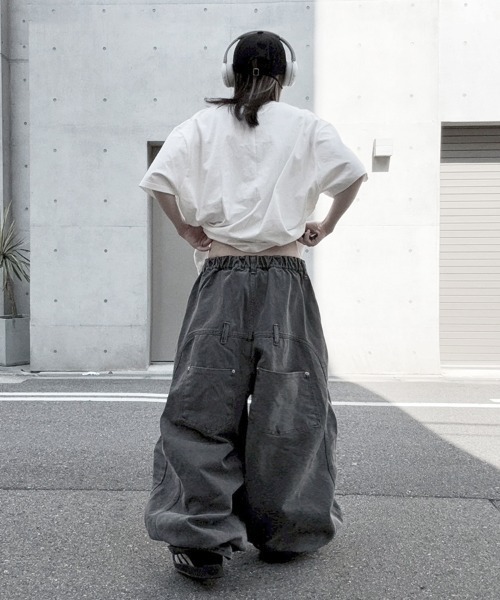 YACA(ヤーカ)の「Loose Denim Pigment PT/ルーズデニムピグメントパンツ【unisex item】(チノパンツ・レディース・チャコールグレー/ブラウン/アイボリー・FREE)」の16枚目の写真