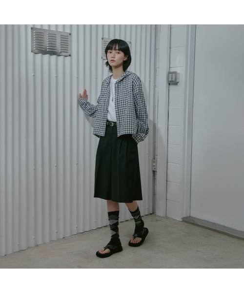 LAP（ラップ）の「バミューダワンタックスラックス AS1WP261（スラックス・レディース・ブラック・MEDIUM/SMALL）」の5枚目の写真
