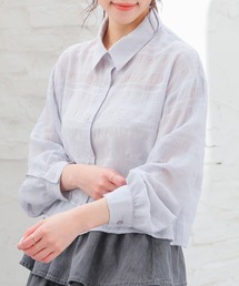 Honeys（ハニーズ）の「ショート丈シアーシャツ（シャツ/ブラウス）」