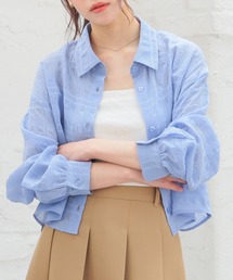 Honeys（ハニーズ）の「ショート丈シアーシャツ（シャツ/ブラウス）」