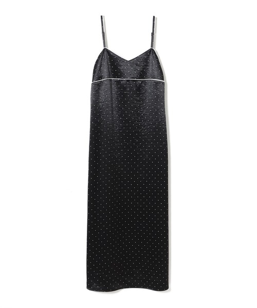 Ray BEAMS（レイビームス）の「サテン ドット キャミワンピース（ワンピース・レディース・ブラック/オフホワイト・1/0）」の8枚目の写真
