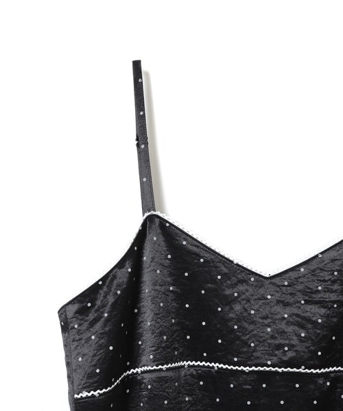 Ray BEAMS（レイビームス）の「サテン ドット キャミワンピース（ワンピース・レディース・ブラック/オフホワイト・1/0）」の10枚目の写真